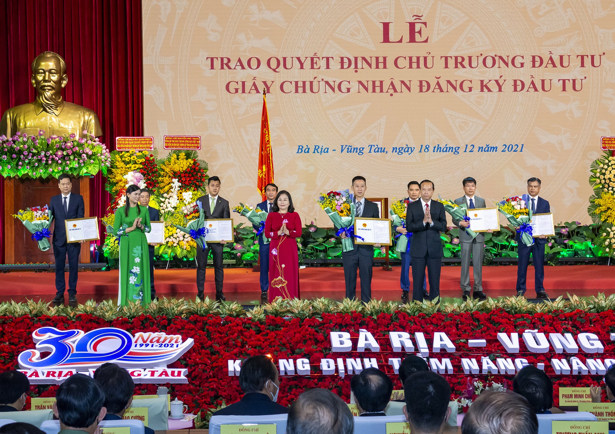 Trao Giấy chứng nhận đầu tư cho các dự án tại tỉnh Bà Rịa – Vũng Tàu
