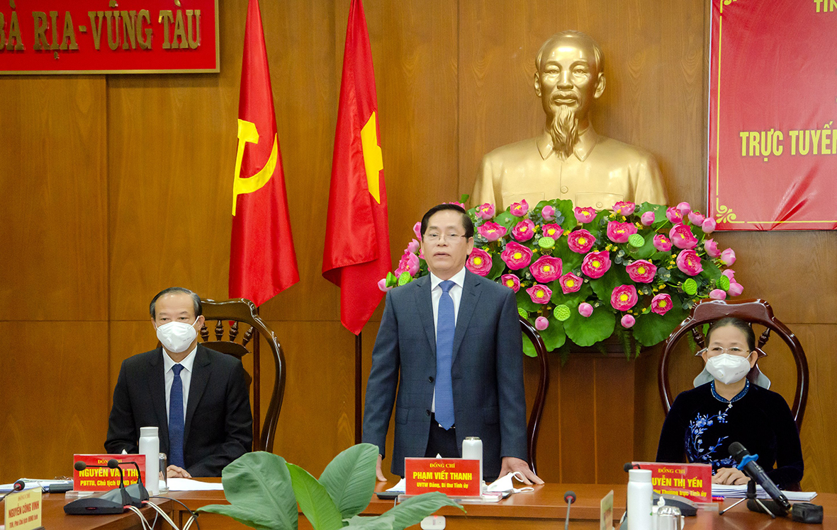 Online conference between leaders of Ba Ria - Vung Tau province and Business Associations and Investors